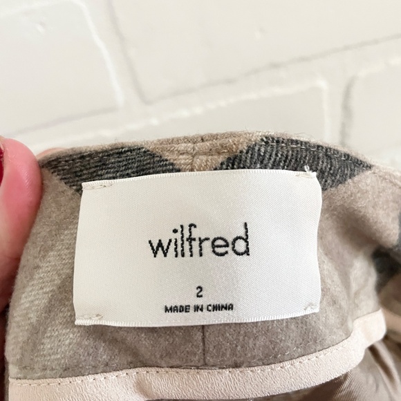 Aritzia Wilfred Tie-front Pants Trousers Wool Cashmere Blend Plaid Academia Sz 2 - Picture 11 of 15